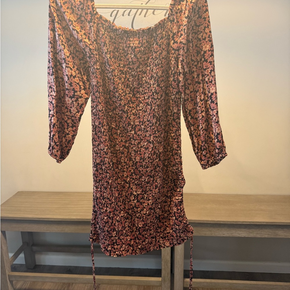 Jessica Simpson Pink and Black Long Sleeve Dress